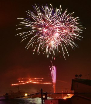 ギネス世界記録の火文字名寄「北の天文字焼き」