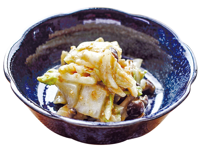 思いつきメニュー。白菜と味噌って意外に合うなと感心。