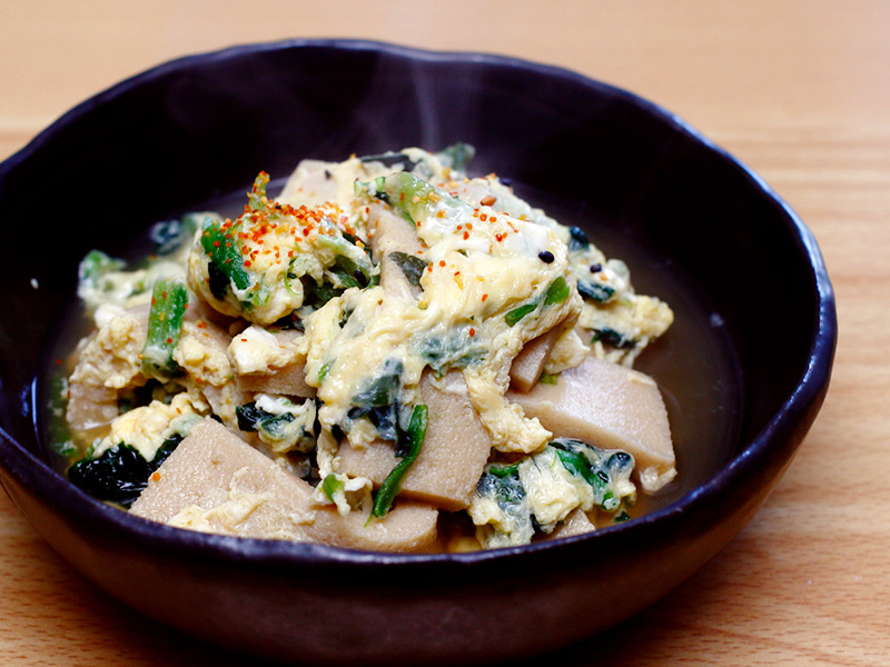 買物に行くのが面倒で誕生した卵とじ。