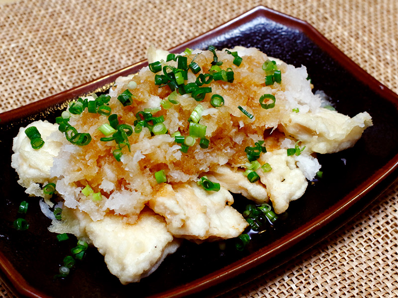 鶏の天ぷらをさっぱりと。