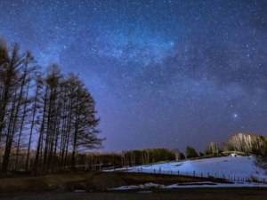 士別にキャンプ場オープン満点の星空と焚き火楽しんで