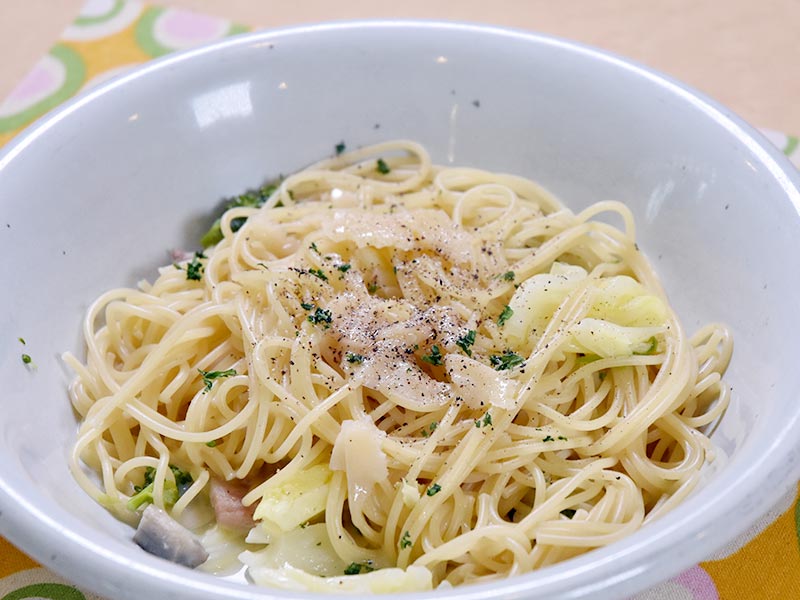 パルミジャーノチーズの風味が漂うパスタ
