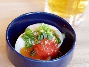 ビール欲を掻き立てるくるるの味玉めんたい