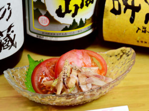創作料理人 佐吉のセロリと塩辛の炒めサラダ