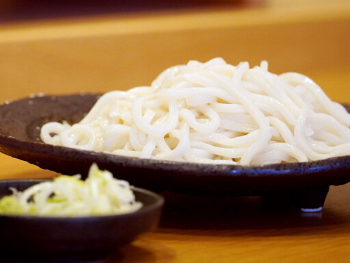 生麺の冷や麦、食べてみて