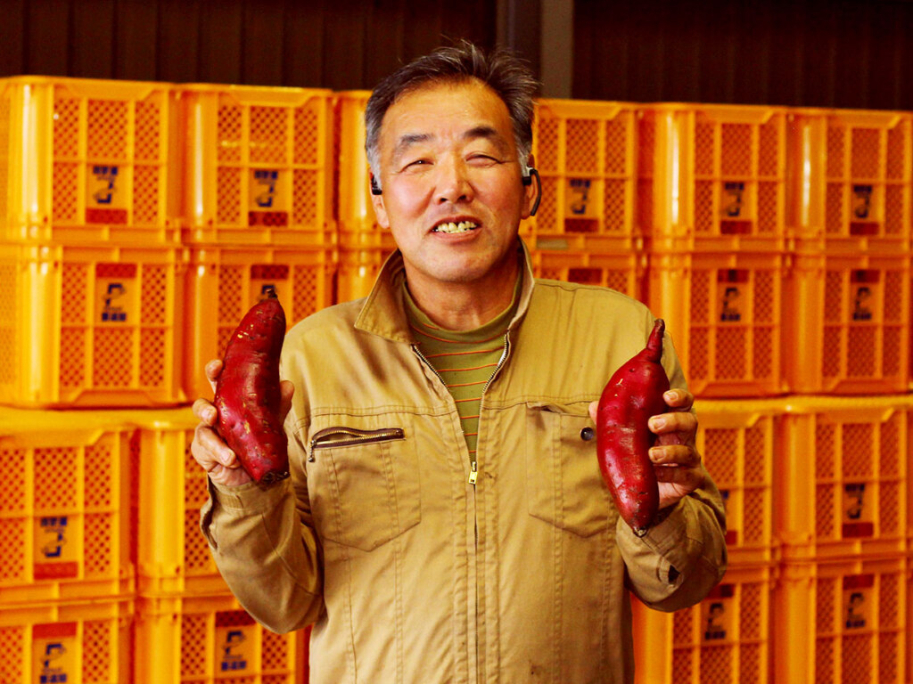 JAあさひかわのさつまいも部会長の鷲尾さんは、生産者の増加や農福連携の推進にも注力。「生産から加工まで、地元で循環を作りたい」と語ります