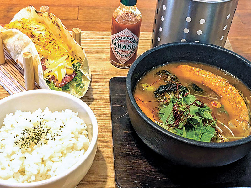 タコス＆ハーフスープカレー 1,485円 ※ライスなし1,320円
