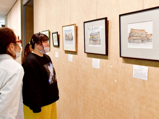 ありし日の旭川、絵筆にのせて最後の「街角スケッチ展」