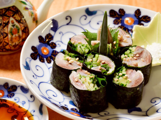 イワシ昆布締め海苔巻き