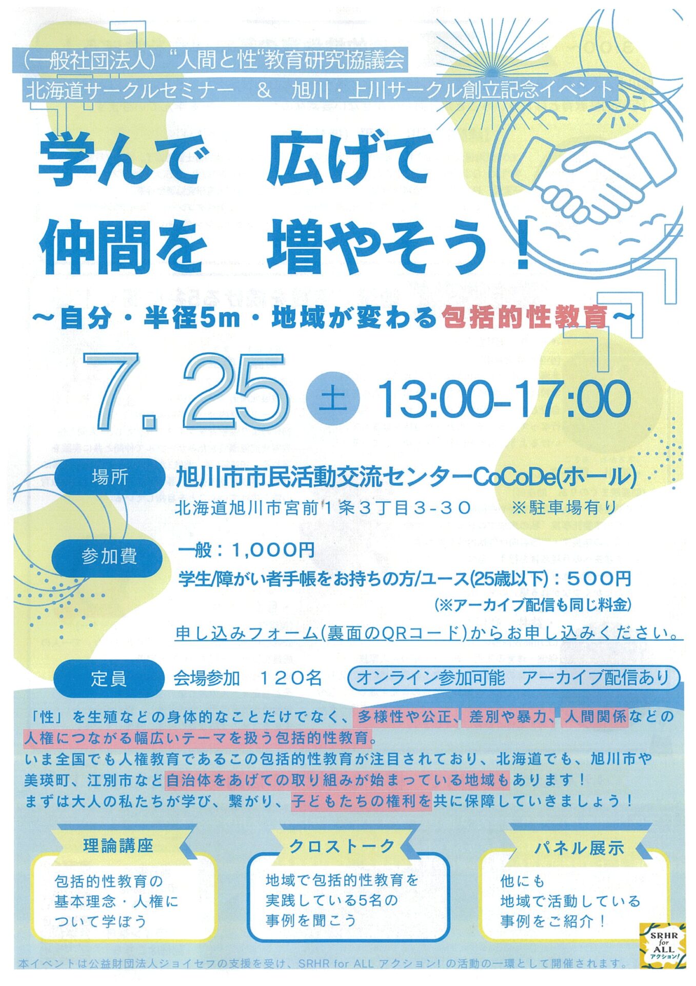 学んで広げて仲間を増やそう！～自分・半径5ｍ・地域が変わる包括的性教育～